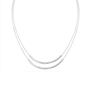 Collana Donna Argento Rodio Led Cometa 2 Fili Diva Gioielli