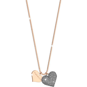 Collana Donna Argento Rose Cuore Sabbia di Diamanti Jolie Rebecca Gioielli