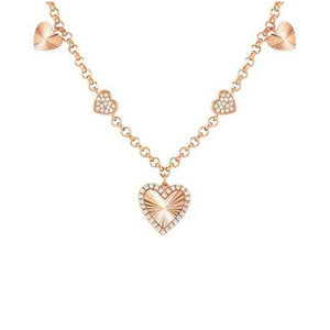 Collana Donna Argento Rose Cuore Ricca Truejoy Nomination