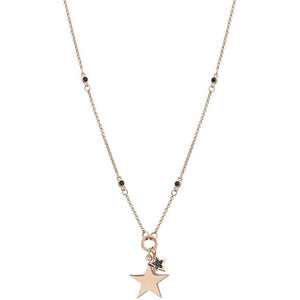 Collana Donna Argento Rose Nightdream Stelle con Pietre Nere Nomination