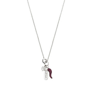 Collana Donna Argento Silver Easychic Corno Good Luck Nomination