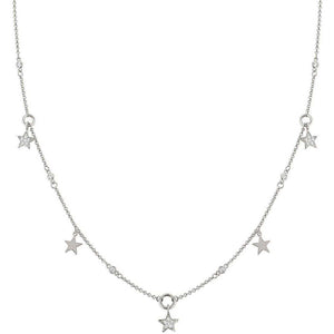 Collana Donna Argento Silver Nightdream Stelle con Pietre Bianche Nomination