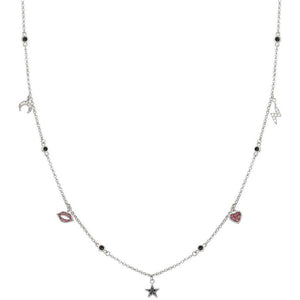 Collana Donna Argento  Silver SweetRock con Charm e Pietre Nomination