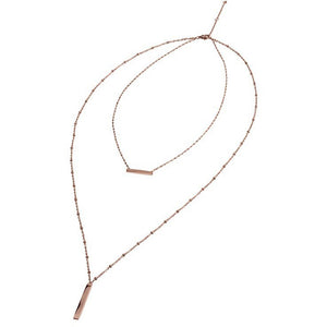 Collana Donna Doppia Catena Acciaio Rose Sticks Breil 