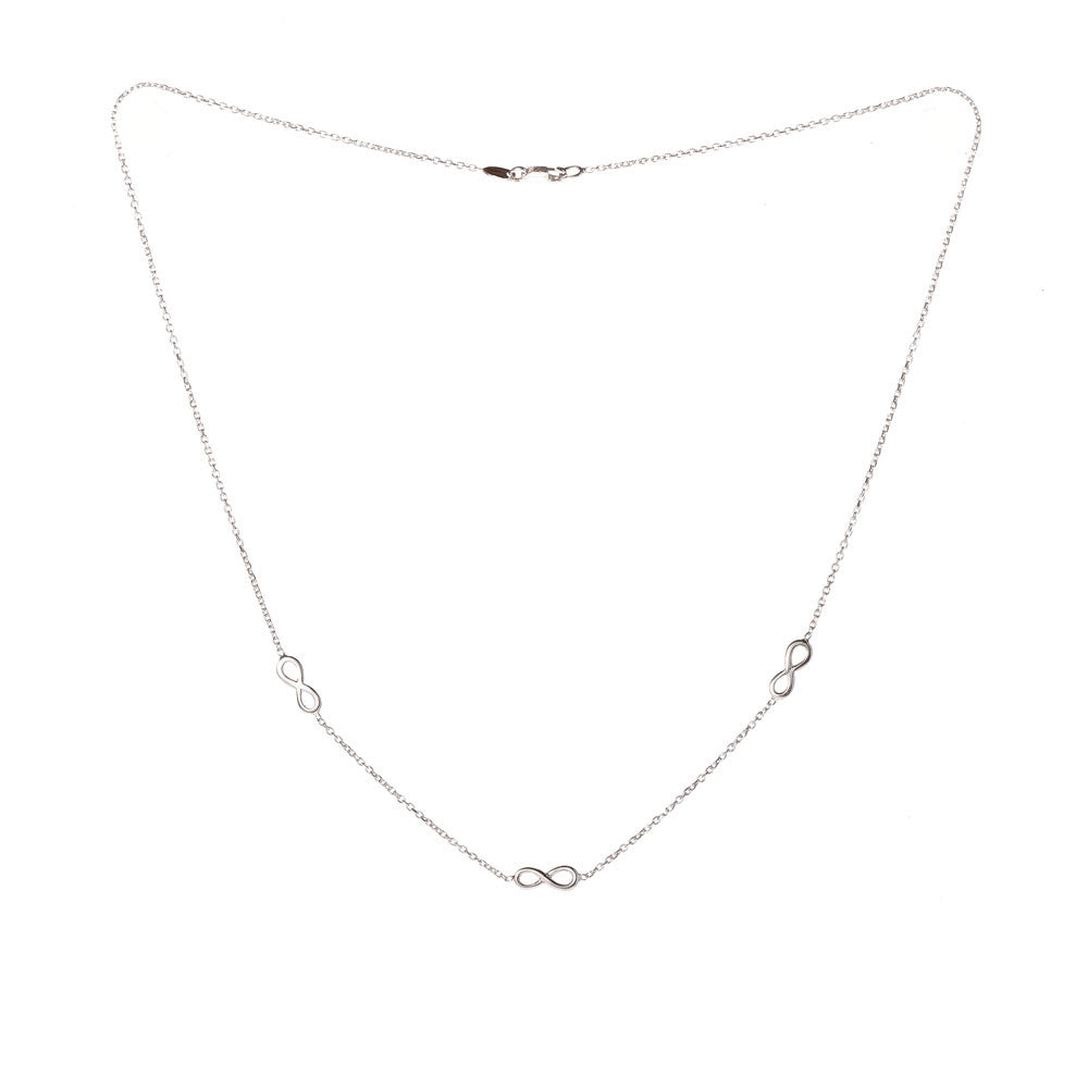 Collana Donna Simbolo Infinito Ritorto | Oro Giallo 18kt 750/1000 Su Acciaio Chirurgico | Lunghezza Regolabile 48+3 Cm | Gioiello Elegante E Ipoallergenico - 3