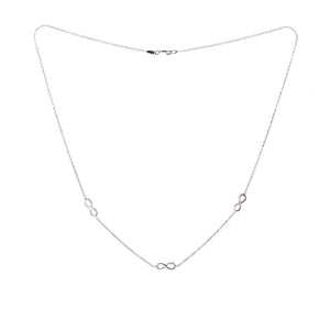 Collana Donna Oro Bianco Simbolo Infinito