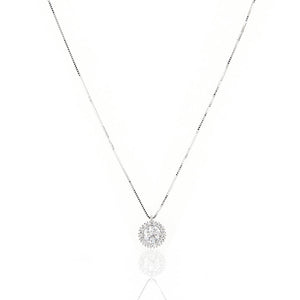Collana Donna Punto Luce in Oro Bianco con Zirconi