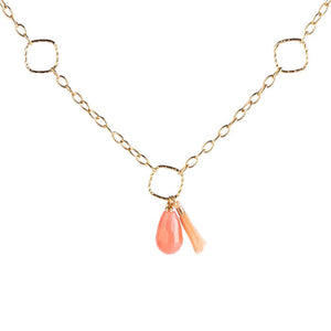 Collana Donna Tulipe Pietra Pendente Rosa Rebecca Gioielli
