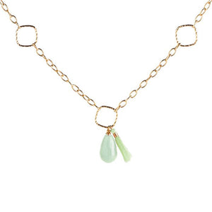 Collana Donna Tulipe Pietra Pendente Verde Chiaro Rebecca Gioielli