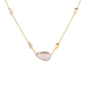 Collana Donna Tulipe con Pietra Grigia Rebecca Gioielli