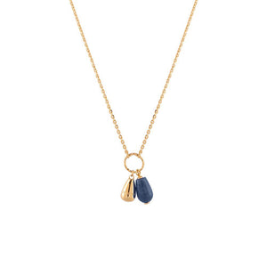 Collana Donna Tulipe con Pietra Pendente Blu Rebecca Gioielli