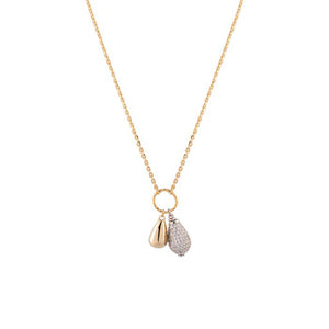 Collana Donna Tulipe con Pietra Pendente Grigio Rebecca Gioielli