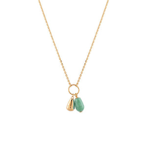 Collana Donna Tulipe con Pietra Pendente Smeraldo Rebecca Gioielli