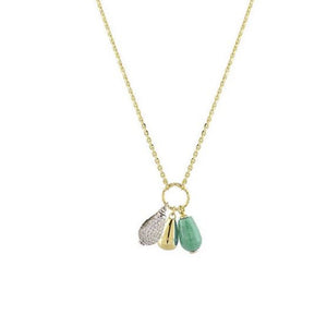 Collana Donna Tulipe con Pietra Pendente Smeraldo Rebecca Gioielli