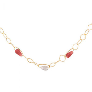Collana Donna Tulipe girocollo con pietre Rosse Rebecca Gioielli