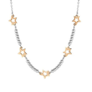 Collana Donna in Acciaio Rose Stella Motifs Nomination