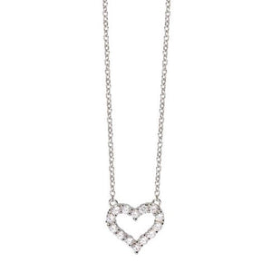 Collana Donna in Argento Cuore con Zirconi Happy Love Mabina Gioielli