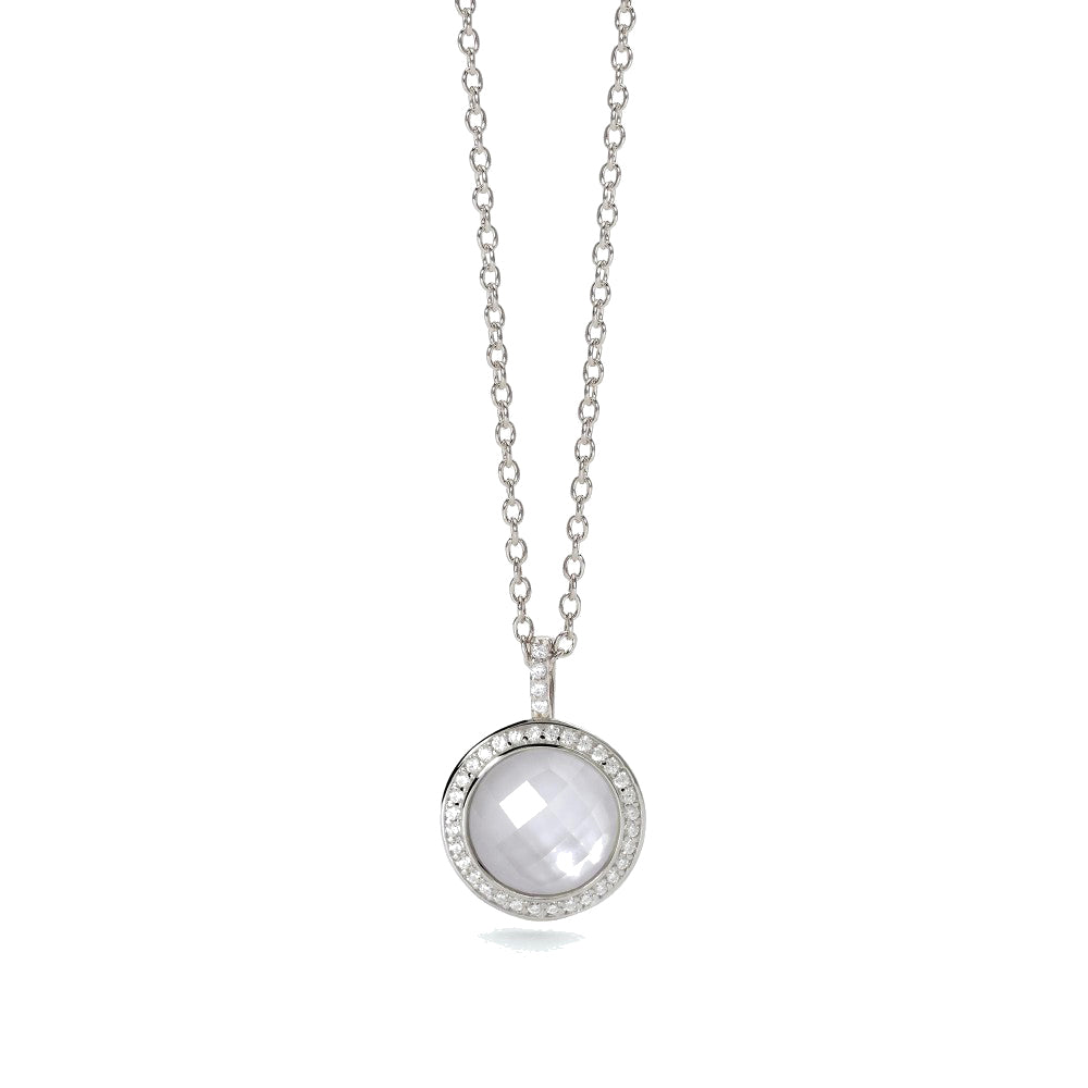 Collana Donna In Argento 925 Sofia Milani – Ciondolo A Perla Con Zircone, Lunghezza Regolabile 42-45 Cm, Regalo In Confezione Elegante