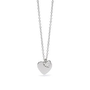 Collana Donna in Argento Doppio Cuore Mabina Gioielli