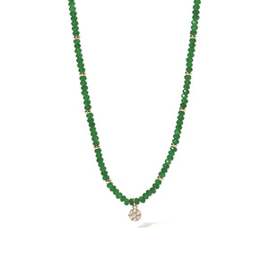 Collana Donna in Argento Gold con Giada Verde Mabina Gioielli