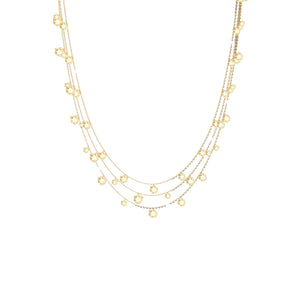 Collana Donna in Argento Gold con Pietre Gialle Lucciole Rebecca Gioielli