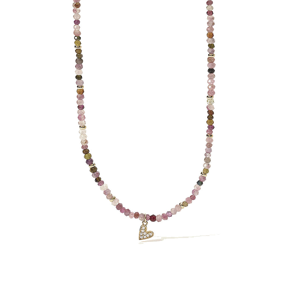 Collana Donna in Argento Gold con Tormalina Multicolor Mabina Gioielli