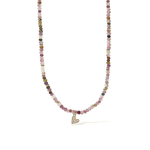 Collana Donna in Argento Gold con Tormalina Multicolor Mabina Gioielli