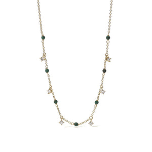 Collana Donna in Argento Gold con Zirconi Mabina Gioielli