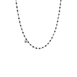 Collana Donna in Argento Pietre Nere Pepite Rebecca Gioielli - SPEKNN05