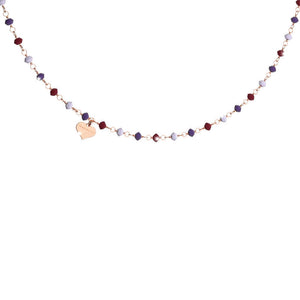 Collana Donna in Argento Rose Pietre Multicolor Pepite Rebecca Gioielli