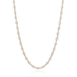 Collana Donna in Argento Rose con Zirconi Mabina Gioielli