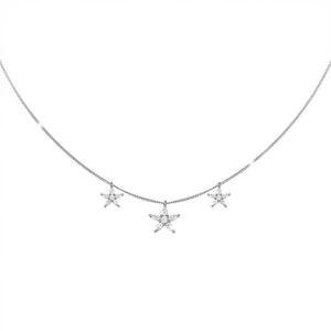 Collana Donna in Argento Stelle con Pietre Diana Rebecca Gioielli