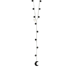 Collana Donna in Argento con Pietre Nere Luna Lucciole Rebecca Gioielli