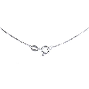 Collana Donna in Oro Bianco Maglia Veneziana con Infinito e Zirconi