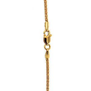 Collana Donna in Oro Giallo Vuota Corda Coreana