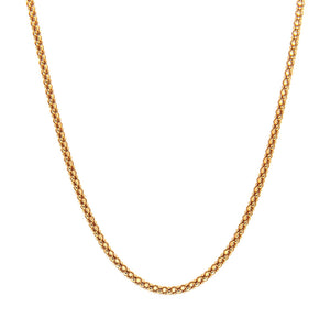 Collana Donna in Oro Giallo Vuota Corda Coreana