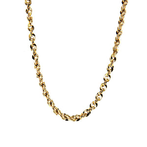 Collana Donna in Oro Giallo Vuota Corda Singapore