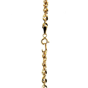 Collana Donna in Oro Giallo Vuota Corda Singapore