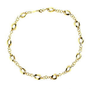 Collana Donna in Oro Giallo e Bianco Maglia Vuota