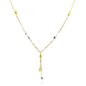 Collana Donna in Oro Giallo e Bianco Saliscendi