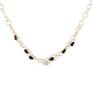 Collana Girocollo Donna Tulipe Pietre Nere Rebecca Gioielli