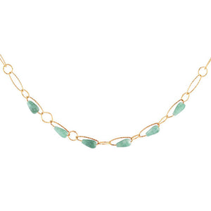 Collana Girocollo Donna Tulipe Pietre Smeraldo Rebecca Gioielli