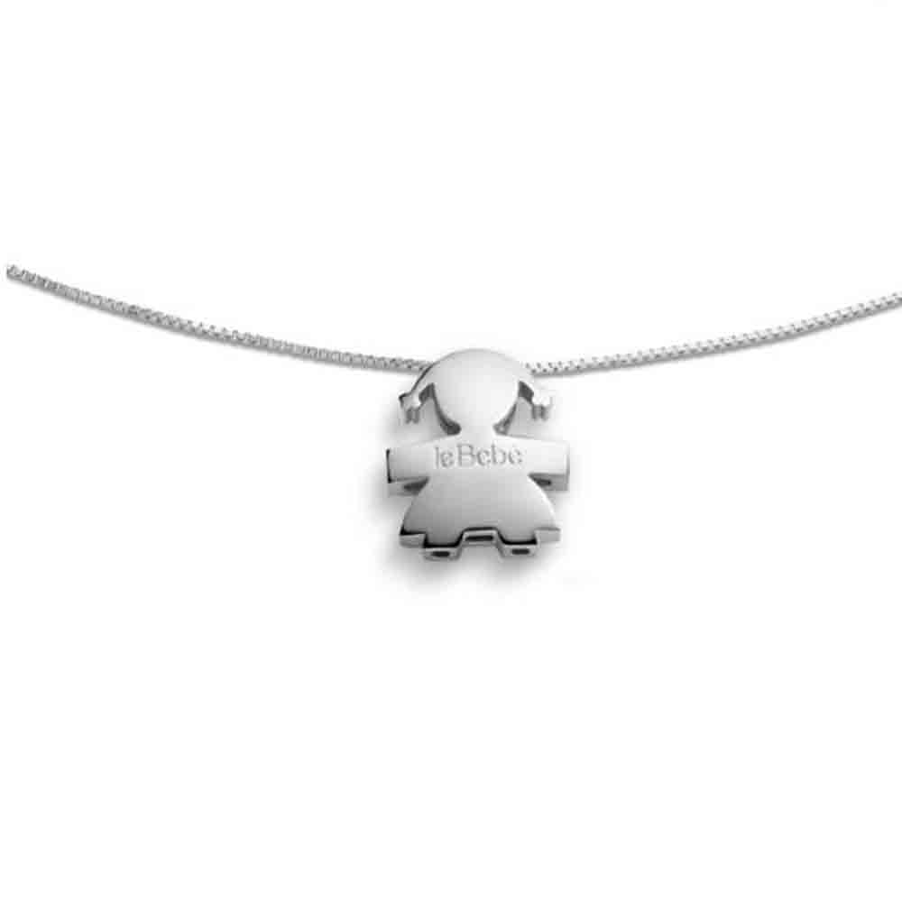 Collana I Tesorini Sagoma Bimba Oro Bianco Le Bebè Gioielleria