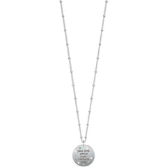 KIDULT Collana Donna 'Amica' – Acciaio 316L Con Ciondolo Tondo Smaltato E Scritta 'Who Finds A...', Lunghezza 80 Cm, Ipoallergenica, Collezione Love