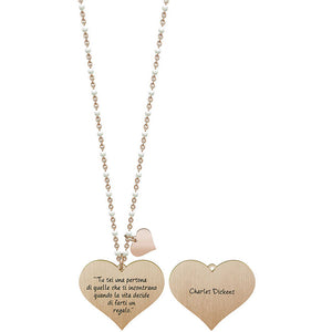 Collana Love Cuore Rose Charles Dickens Life 751037 Kidult