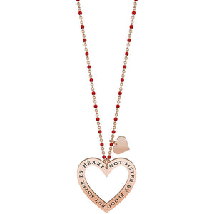 Collana Love Cuore Rose Come Sorelle Life 751012 Kidult