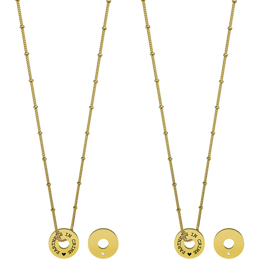 Set 2 Collane Love Gold PARTNERS IN CRIME Life 751112 Kidult