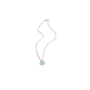 Collana Pendente Donna Acciaio Rose Pietra Cuore Azzurro Breil Stones 