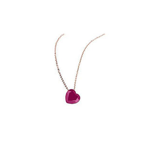 Collana Pendente Donna Acciaio Rose Pietra Cuore Rosso Breil Stones 