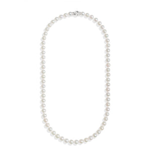 Collana Perle Giapponesi in Oro Bianco Recarlo